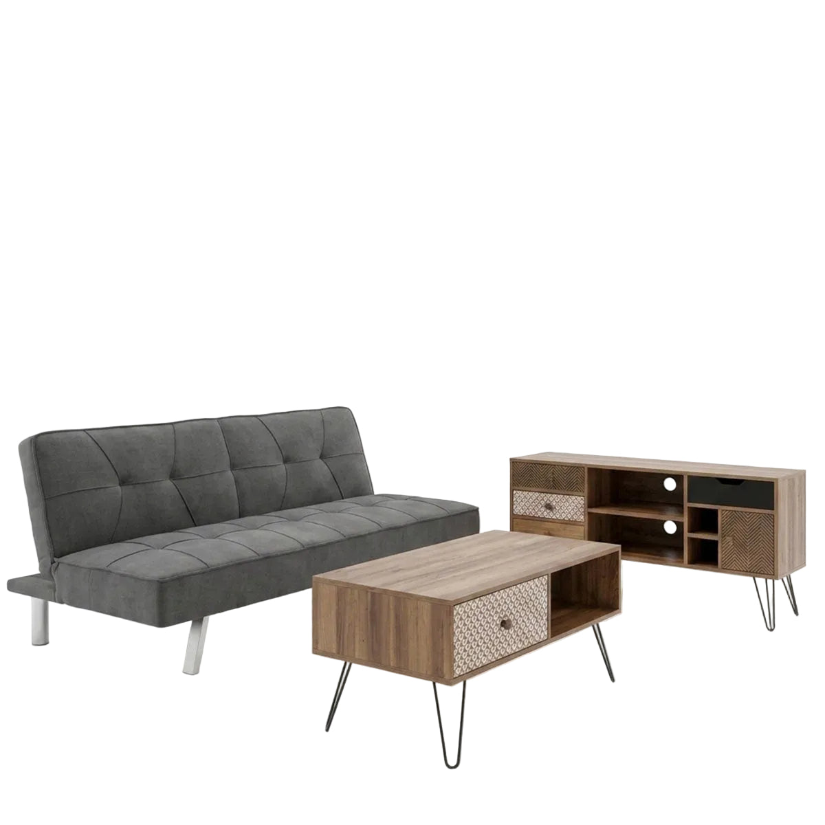 Student Boho Living Room Furniture Pack 3 Pcs Set