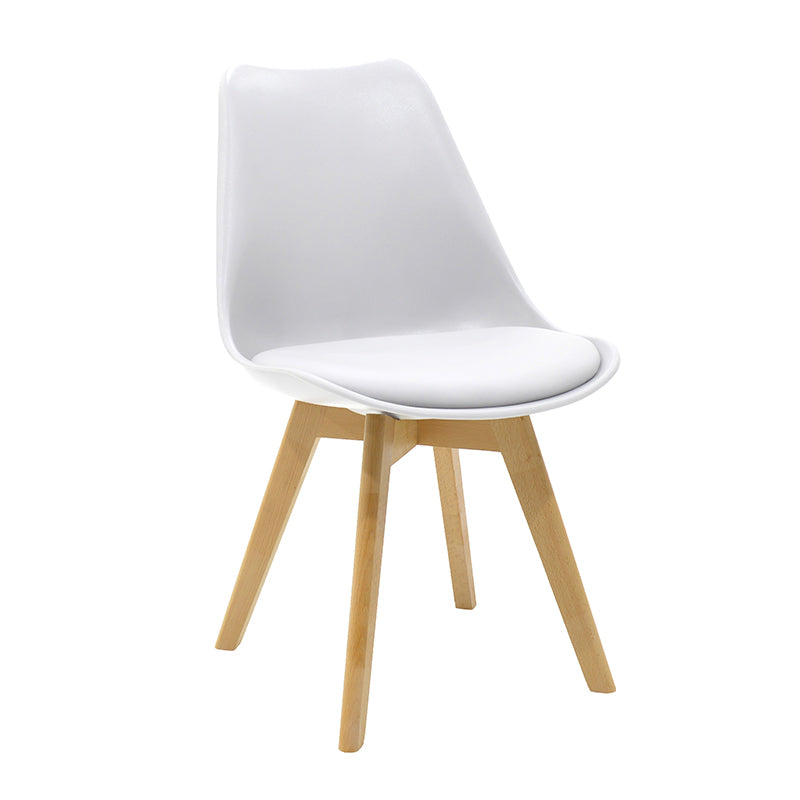 Τραπεζαρία Natali-Gaston Σετ 5 Τμχ Λευκό σε Απόχρωση Λευκό-Φυσικό 120x80x73