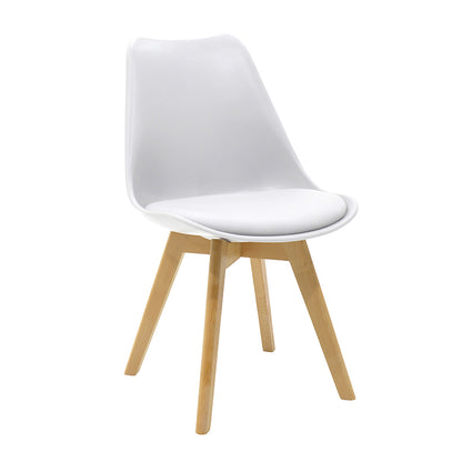 Τραπεζαρία Natali-Gaston Σετ 5 Τμχ Λευκό σε Απόχρωση Λευκό-Φυσικό 120x80x73