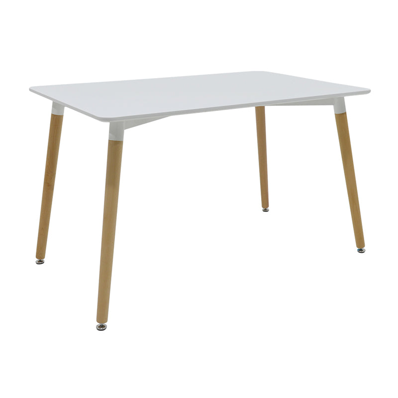 Τραπεζαρία Natali-Gaston Σετ 5 Τμχ Λευκό σε Απόχρωση Λευκό-Φυσικό 120x80x73