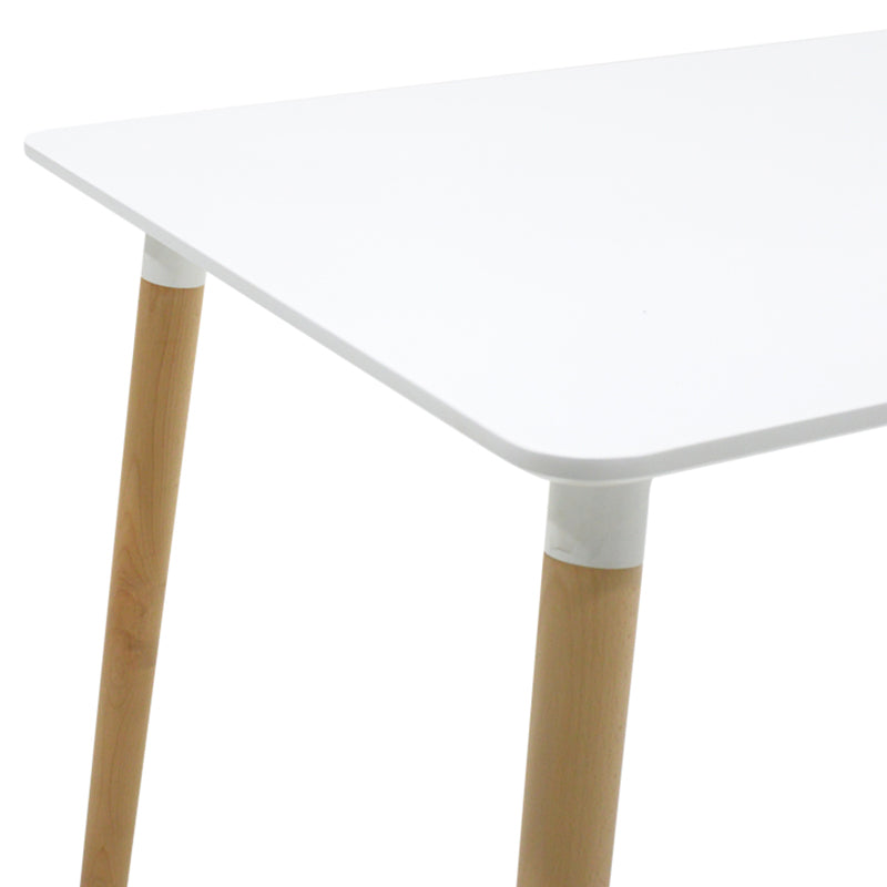 Τραπεζαρία Natali-Gaston Σετ 5 Τμχ Λευκό σε Απόχρωση Λευκό-Φυσικό 120x80x73