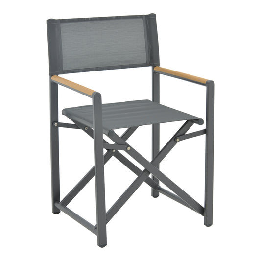 Τραπεζαρία Kliton-Mabu Σετ 3 Τεμ Αλουμίνιο σε Ανθρακί Απόχρωση 80x80x74