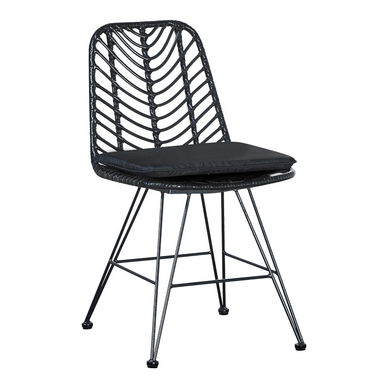 Τραπεζαρία Kliton-Naoki Σετ 3 Τεμ Ανθρακί Αλουμίνιο και Μέταλλο σε Μαύρη Απόχρωση 80x80x74