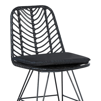 Τραπεζαρία Kliton-Naoki Σετ 3 Τεμ Ανθρακί Αλουμίνιο και Μέταλλο σε Μαύρη Απόχρωση 80x80x74