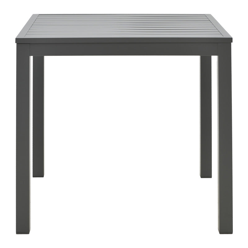 Τραπεζαρία Kliton-Naoki Σετ 3 Τεμ Ανθρακί Αλουμίνιο και Μέταλλο σε Μαύρη Απόχρωση 80x80x74