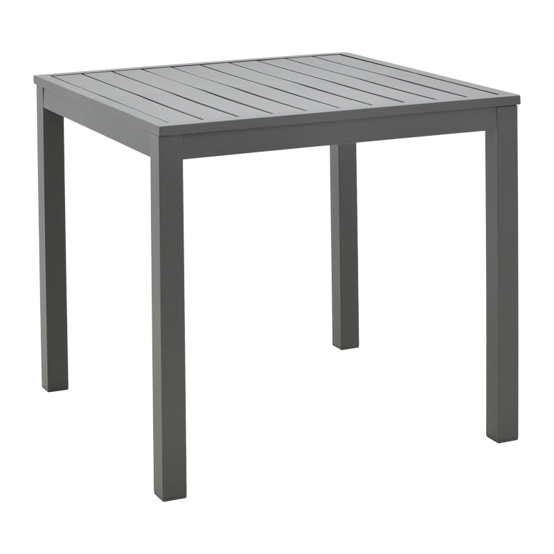 Τραπεζαρία Kliton-Naoki Σετ 5 Τεμ Ανθρακί Αλουμίνιο και Μέταλλο σε Μαύρη Απόχρωση 80x80x74