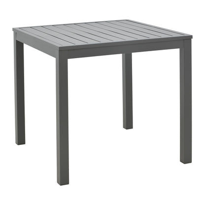 Τραπεζαρία Kliton-Naoki Σετ 5 Τεμ Ανθρακί Αλουμίνιο και Μέταλλο σε Μαύρη Απόχρωση 80x80x74