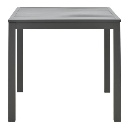 Τραπεζαρία Kliton-Naoki Σετ 5 Τεμ Ανθρακί Αλουμίνιο και Μέταλλο σε Μαύρη Απόχρωση 80x80x74