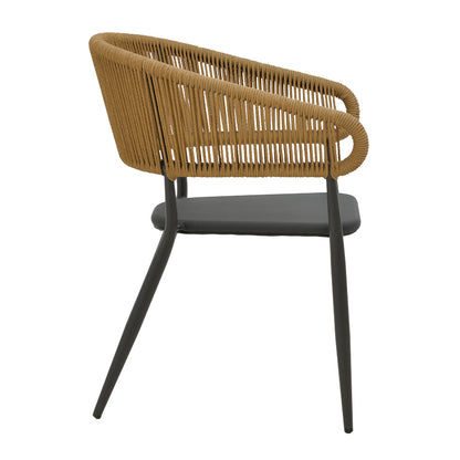 Τραπεζαρία Kliton-Raven Σετ 3 Τεμ Αλουμίνιο σε Ανθρακί Απόχρωση 80x80x74