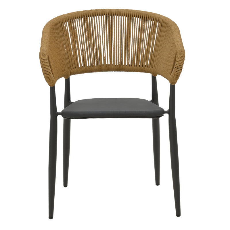 Τραπεζαρία Kliton-Raven Σετ 3 Τεμ Αλουμίνιο σε Ανθρακί Απόχρωση 80x80x74