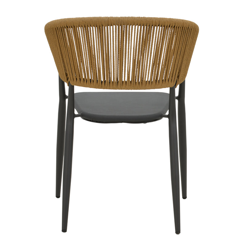 Τραπεζαρία Kliton-Raven Σετ 3 Τεμ Αλουμίνιο σε Ανθρακί Απόχρωση 80x80x74