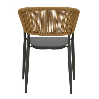 Τραπεζαρία Kliton-Raven Σετ 3 Τεμ Αλουμίνιο σε Ανθρακί Απόχρωση 80x80x74