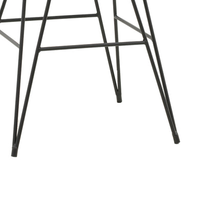 Τραπεζαρία Naoki Χ Σετ 7 Τεμ Rattan PE σε Φυσική Απόχρωση και Μαύρο Μέταλλο 160x90x78