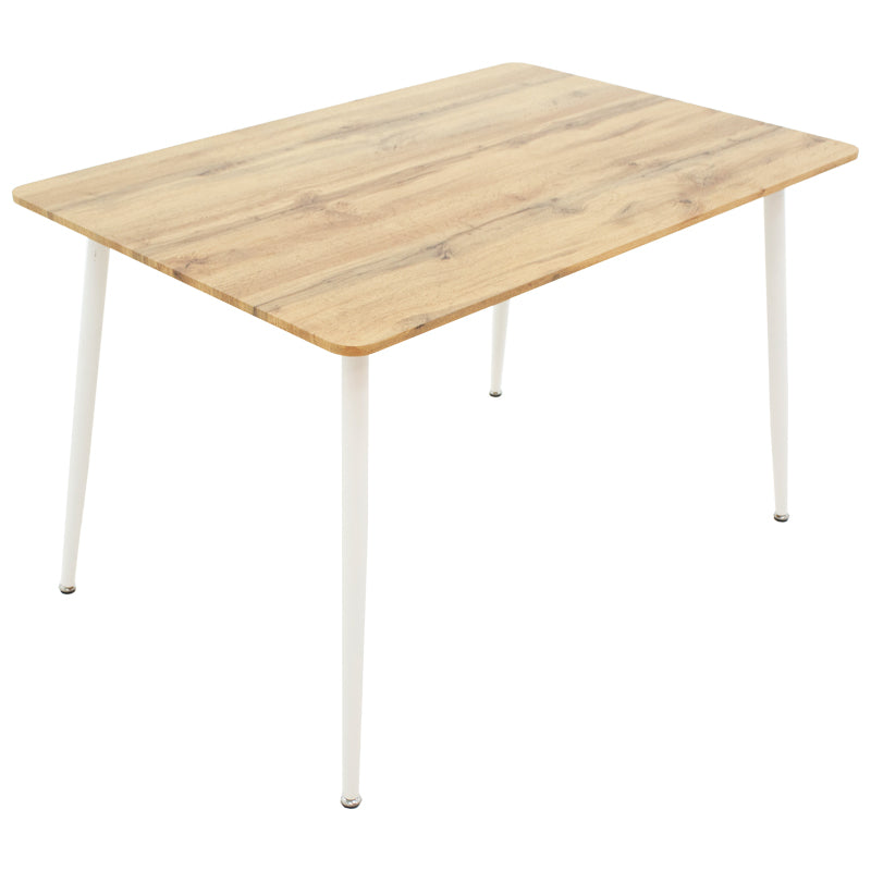 Τραπεζαρία Gaston-Cuba Σετ 5 Τεμ PP-MDF σε Λευκή-Sonoma Απόχρωση 120x80x75