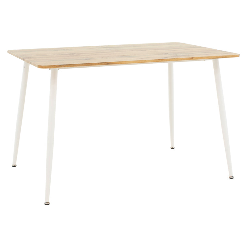 Τραπεζαρία Julita-Cuba Σετ 5 Τεμ PP-MDF σε Λευκή-Sonoma Απόχρωση 120x80x75