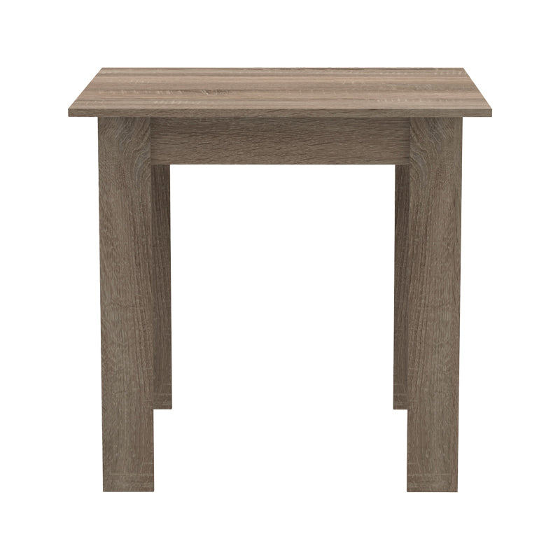 Τραπεζαρία Manka-Parker Σετ 3 Τεμ MDF σε Μαύρη-Sonoma Truffle Απόχρωση 80x80x77