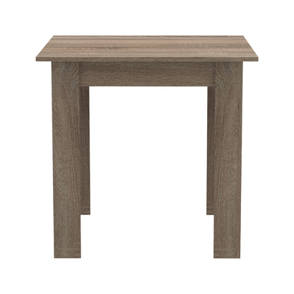 Τραπεζαρία Manka-Parker Σετ 3 Τεμ MDF σε Μαύρη-Sonoma Truffle Απόχρωση 80x80x77