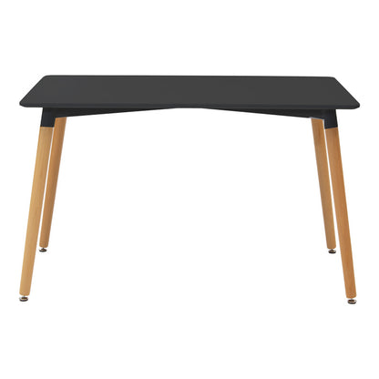 Τραπεζαρία Natali-Caron Σετ 5 Τεμ MDF σε Μαύρη-Φυσική Απόχρωση 120x80x76