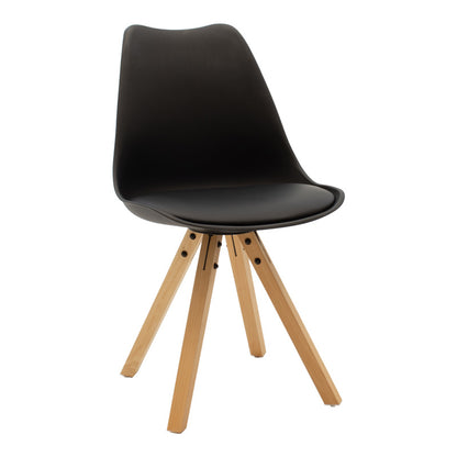 Τραπεζαρία Manka-Caron Σετ 5 Τεμ σε Sonoma-Μαύρη Απόχρωση 110x80x77