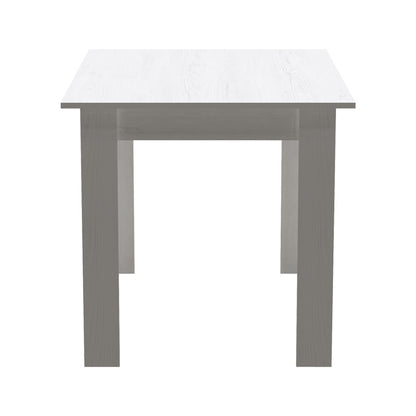 Τραπεζαρία Manka-Parker Σετ 5 Τεμ σε Λευκή Απόχρωση 110x80x77