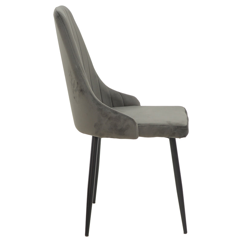 Τραπεζαρία Azori-Gustas Σετ 5 Τεμ Sintered Stone-Μαύρο-Ανθρακί 120x60x75