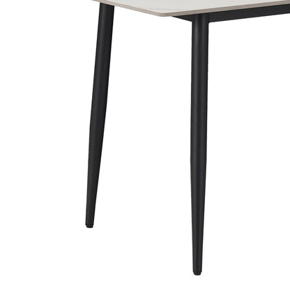Τραπεζαρία Azori-Gustas Σετ 5 Τεμ Sintered Stone-Μαύρο-Ανθρακί 120x60x75
