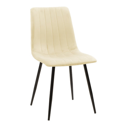 Τραπεζαρία Natali-Noor Σετ 5 Τεμ MDF Μαύρο-Μπεζ Ύφασμα 120x80x76