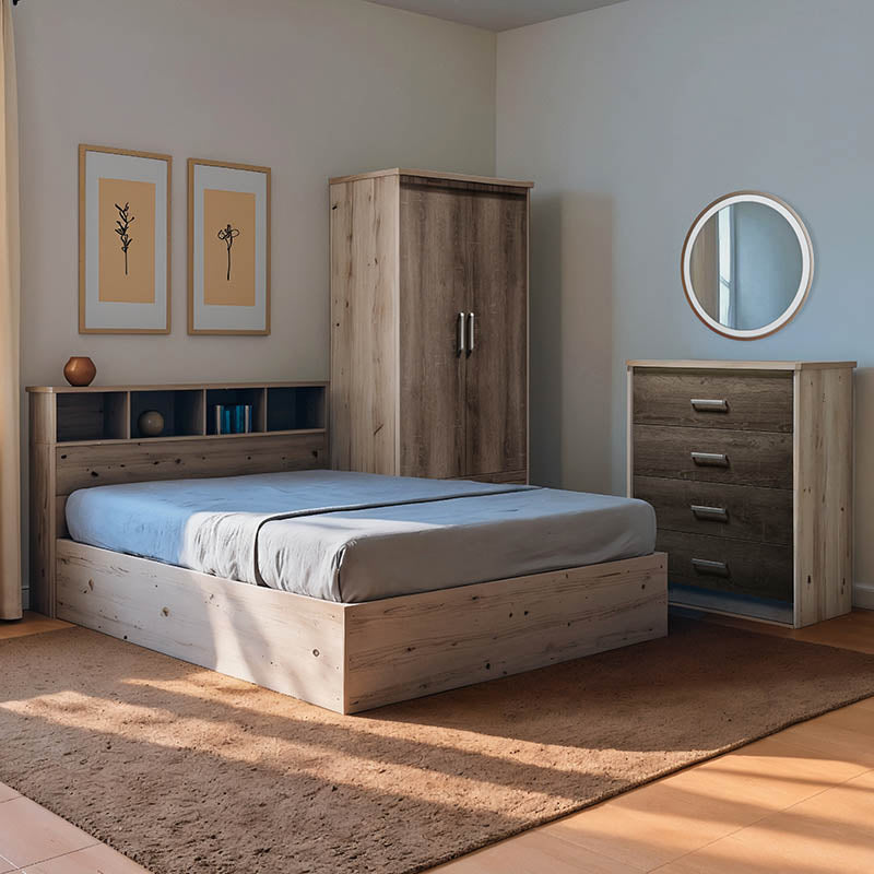 Φοιτητικό Πακέτο Επίπλων Κρεβατοκάμαρας Shade Σετ 3 Τεμ