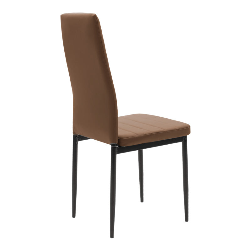 Τραπεζαρία Balou-Parker Σετ 5 Τεμ Μαύρο-Καφέ Φ120x73