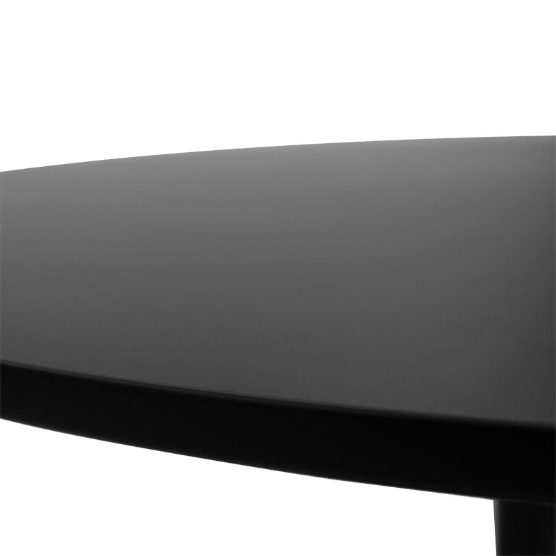 Τραπεζαρία Balou-Parker Σετ 5 Τεμ Μαύρο-Καφέ Φ120x73