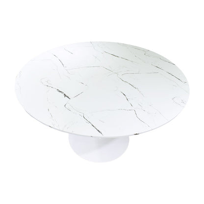 Τραπεζαρία Balou-Parker Σετ 5 Τεμ Λευκό-Μπεζ Φ120x73