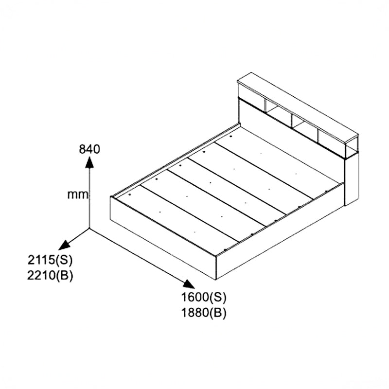 Σετ Κρεβατοκάμαρας Olympus Castillo Toro με Κρεβάτι 160x200εκ Σετ 3 Τεμ.