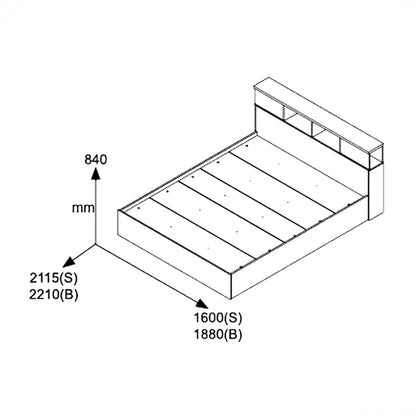 Σετ Κρεβατοκάμαρας Olympus Castillo Toro με Κρεβάτι 160x200εκ Σετ 3 Τεμ.
