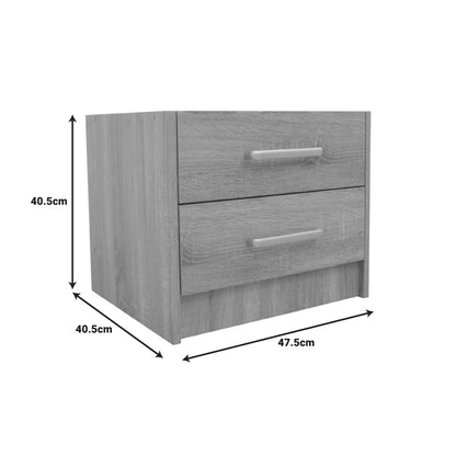 Σετ Κρεβατοκάμαρας Olympus Sonoma με Κρεβάτι 100x200εκ Σετ 2 Τεμ.