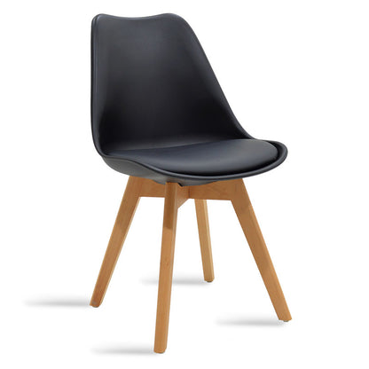 Τραπεζαρία με Καρέκλες Gaston Μαύρο και Τραπέζι Prestone Oak 70x70x75εκ Σετ 3 Τεμ.