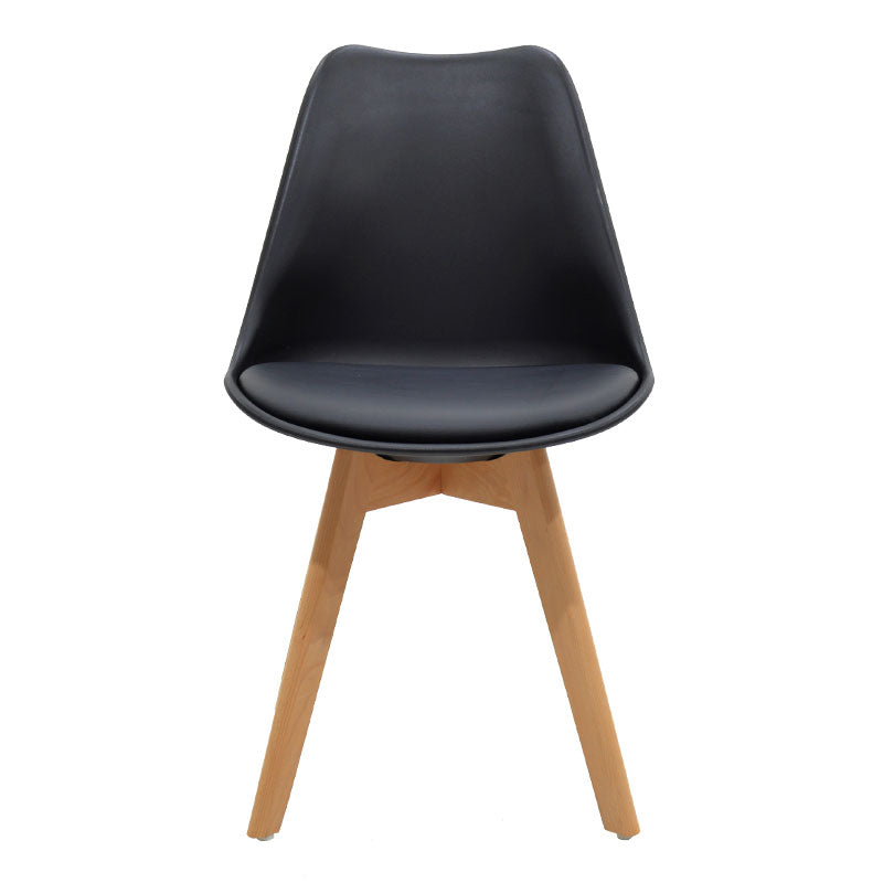 Τραπεζαρία με Καρέκλες Gaston Μαύρο και Τραπέζι Prestone Oak 70x70x75εκ Σετ 3 Τεμ.