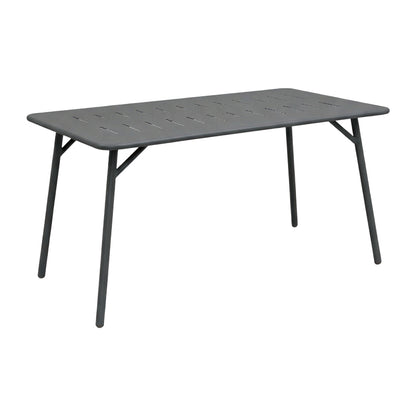 Τραπεζαρία Moraja-Deraby Σετ 5 Τεμ Μαύρο Μέταλλο 140x80x72