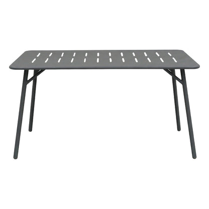 Τραπεζαρία Moraja-Deraby Σετ 5 Τεμ Μαύρο Μέταλλο 140x80x72