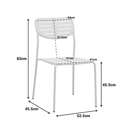 Τραπεζαρία Moraja-Deraby Ι Σετ 5 Τεμ Κρεμ Μέταλλο 140x80x72