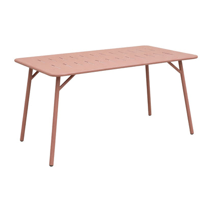 Τραπεζαρία Moraja-Federal Σετ 5 Τεμ Terracotta Μέταλλο 140x80x72