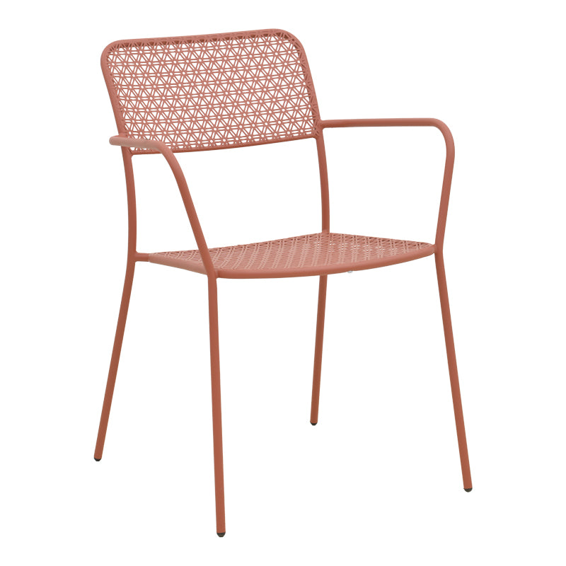 Τραπεζαρία Moraja-Federal Σετ 5 Τεμ Terracotta Μέταλλο 140x80x72