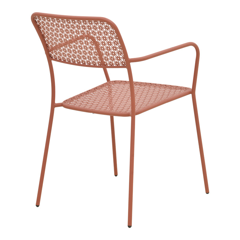 Τραπεζαρία Moraja-Federal Σετ 5 Τεμ Terracotta Μέταλλο 140x80x72