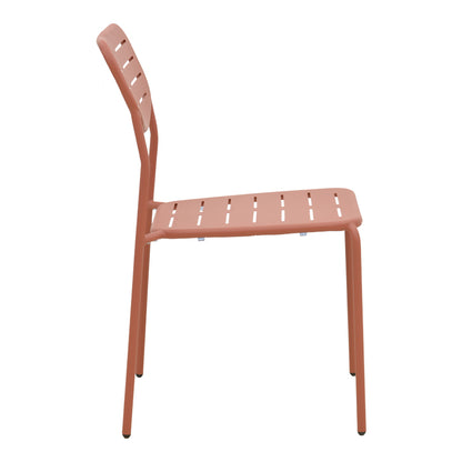 Τραπεζαρία Moraja-Deraby I Σετ 3 Τεμ Terracotta Μέταλλο 70x70x73