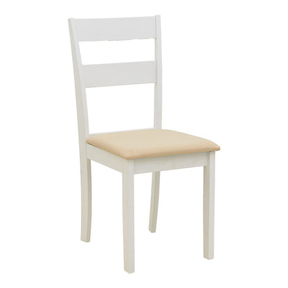 Τραπεζαρία Dallan-Mabor 5 Τεμ Λευκό Rubberwood 120-150x80x73,8