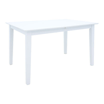 Τραπεζαρία Dallan-Mabor 5 Τεμ Λευκό Rubberwood 120-150x80x73,8