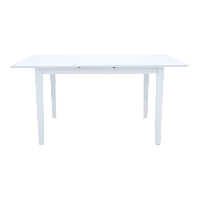 Τραπεζαρία Dallan-Mabor 5 Τεμ Λευκό Rubberwood 120-150x80x73,8