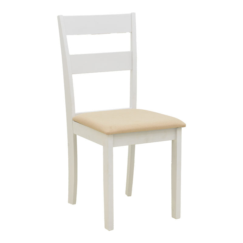 Τραπεζαρία Dallan-Mabor 7 Τεμ Λευκό Rubberwood 120-150x80x73,8
