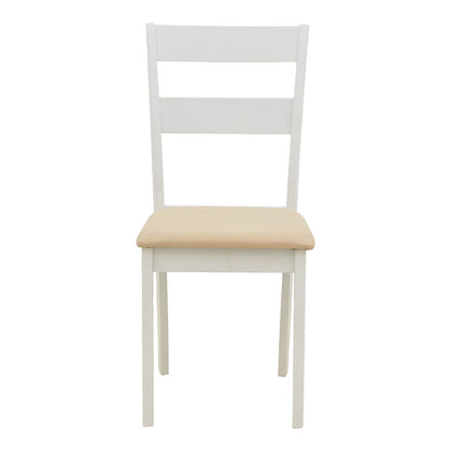 Τραπεζαρία Dallan-Mabor 7 Τεμ Λευκό Rubberwood 120-150x80x73,8