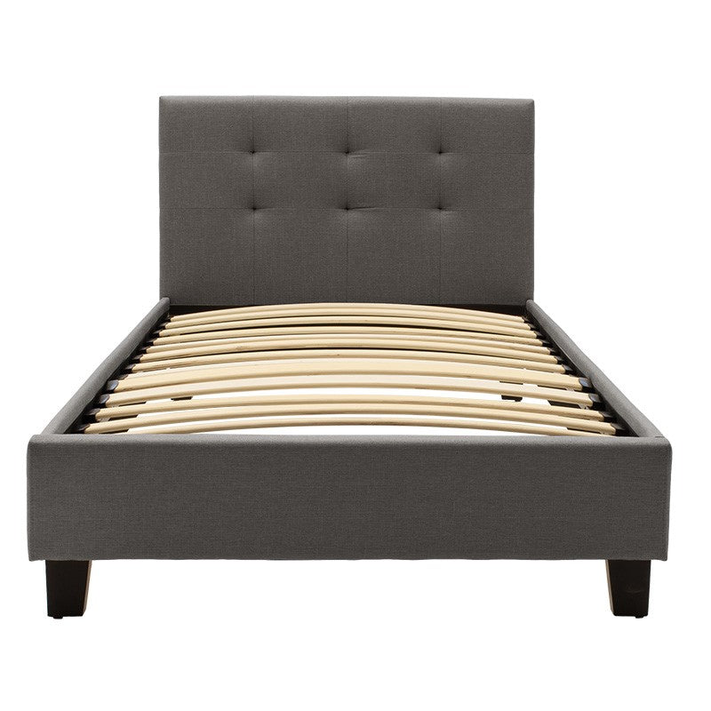 Bed with Mattress Mago-Perfecto Anthracite Fabric 100x200cm