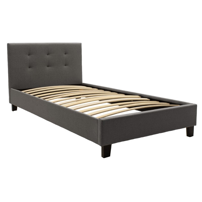 Bed with Mattress Mago-Perfecto Anthracite Fabric 100x200cm